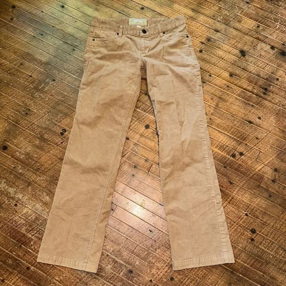 J Crew tan corduroy minimalist 28S bootcut classic pants